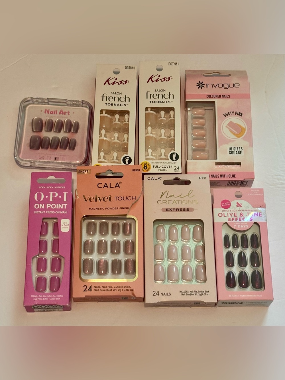 Press-On Nail Lot | 8 Sets NEW in Box | Popular Brands